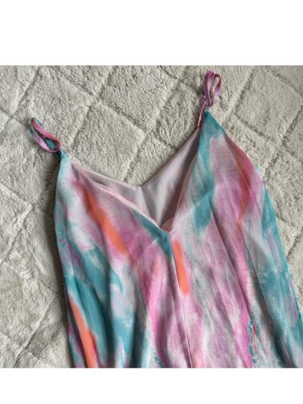 Lulu's | Flying Watercolors Fuchsia Print Maxi Dress | Size Extra Small - Picture 4 of 12